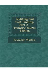 Auditing and Cost Finding, Part 2