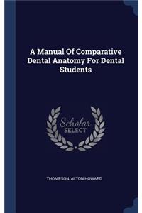 Manual Of Comparative Dental Anatomy For Dental Students