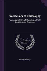 Vocabulary of Philosophy