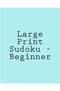 Large Print Sudoku - Beginner