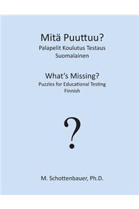 Mitä Puuttuu? Palapelit Koulutus Testaus