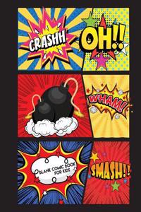 Blank Comic Book: Large Print 8.5 by 11 Over 100 Pages - 6 Panel Jagged Comic Template - Drawing Your Own Comic Book Journal Notebook (B