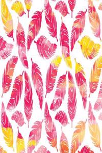 Watercolor Feathers Notebook