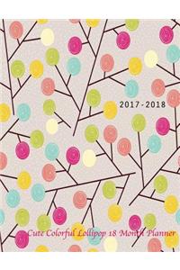 2017-2018 Cute Colorful Lollipop 18 month planner