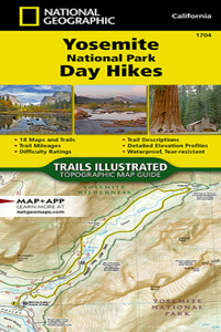 Yosemite National Park Day Hikes Map