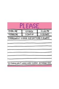 Please Hand-Lettered Sticky Note