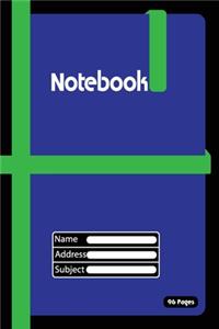 Paper notebook with line ruled pages for journals and notebooks