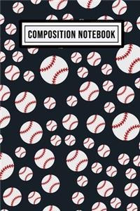 Softball Unruled Composition Notebook