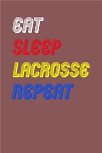 Eat Sleep lacrosse Repeat Notebook Fan Sport Gift