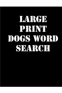 large print dogs word search