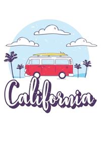 California Hippie Van Retro Beach