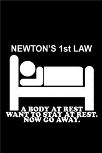 Newton's 1St Law. A Body At Rest Wants To Stay At Rest. Now Go Away.