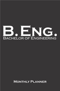 Bachelor of Engineering Monthly Planner