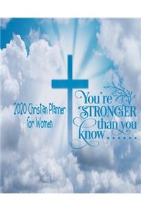 2020 Christian Planner For Women - You Are Stronger Than You Know
