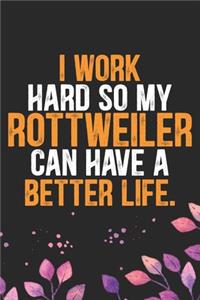 I Work Hard so My Rottweiler Can Have a Better Life