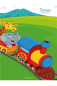 Trenes libro de colorear 1