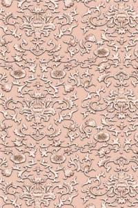 2019 Weekly Planner Peach Asian Damask 134 Pages