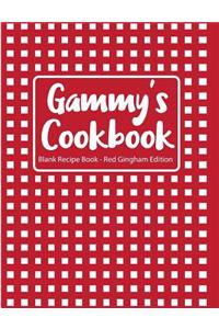 Gammy's Cookbook Blank Recipe Book Red Gingham Edition