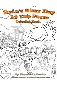 Rain's Busy Day At The Farm Coloring Book