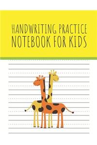 Handwriting Practice Notebook for Kids