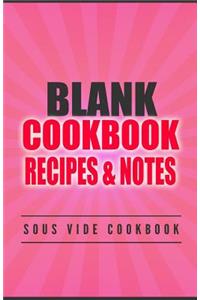 Blank Cookbook Recipes & Notes Sous Vide Cookbook