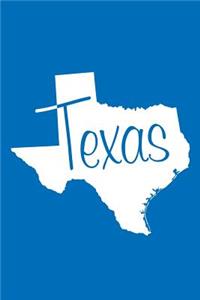 Texas - Cobalt Blue Lined Notebook with Margins