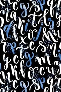 Bullet Journal Notebook Sparkly Letters Pattern 4