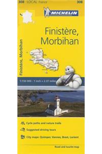 Finistere, Morbihan - Michelin Local Map 308