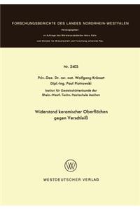Widerstand keramischer Oberflächen gegen Verschleiß
