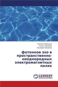Fotonnoe Ekho V Prostranstvenno-Neodnorodnykh Elektromagnitnykh Polyakh
