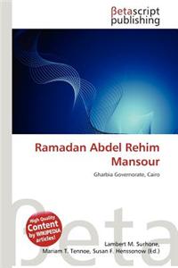 Ramadan Abdel Rehim Mansour