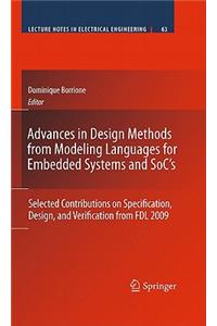 Advances in Design Methods from Modeling Languages for Embedded Systems and Soc's