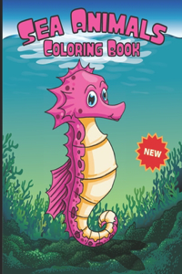 Sea animals Coloring book