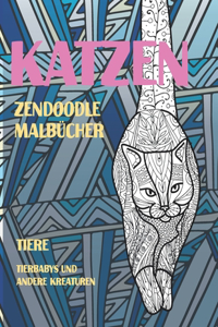 Zendoodle Malbücher - Tierbabys und andere Kreaturen - Tiere - Katzen