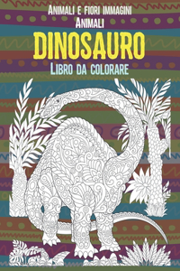 Libro da colorare - Animali e fiori Immagini - Animali - Dinosauro