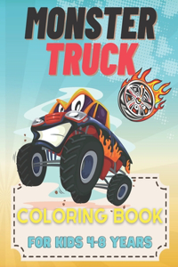 monster truck coloring book for kids 4-8 years