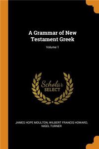 A Grammar of New Testament Greek; Volume 1