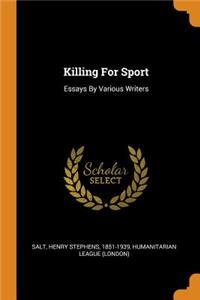 Killing for Sport