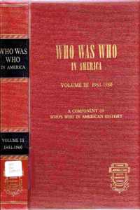 Who Was Who in America: With World Notables (1951-1960)