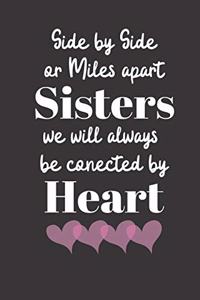 Side by Side or Miles apart Sisters we will always be conected by Heart