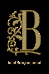 B Initial Monogram Journal