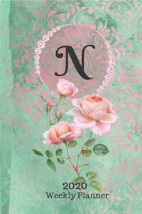 Plan On It 2020 Weekly Calendar Planner 15 Month Pocket Appointment Notebook - Monogram Letter N