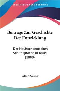 Beitrage Zur Geschichte Der Entwicklung