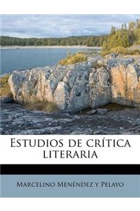 Estudios de crítica literaria