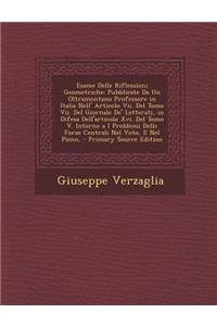Esame Delle Riflessioni Geometriche