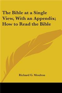 Bible at a Single View, With an Appendix; How to Read the Bible