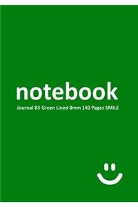 Notebook Journal B5 Green 8mm 140 pages SMILE