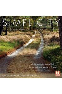 2019 Simplicity Inspirations for a Simpler Life 16-Month Wall Calendar: By Sellers Publishing