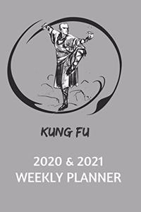 Kung Fu 2020 & 2021 Weekly Planner - Two Year Appointment Book Gift - Agenda Notebook for New Year Planning
