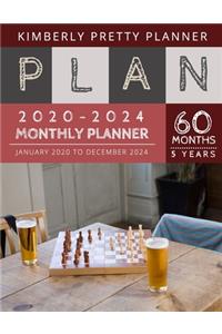 5 year monthly planner 2020-2024